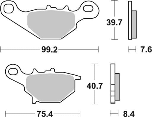 SBS Ceramic Front / Rear Brake Pads - 702HF