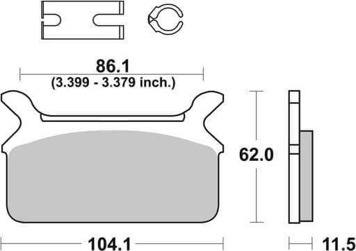 SBS HD Sintered Road Rear Brake Pads - 668H.LS