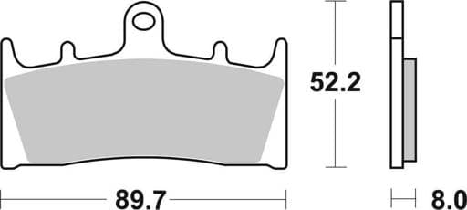 SBS Dual Carbon Racing Front Brake Pads - 686DC