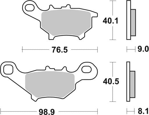 SBS Ceramic Scooter Front / Rear Brake Pads - 206HF