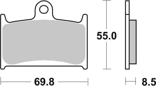SBS Dual Carbon Racing Front Brake Pads - 624DC