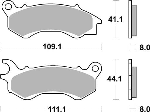 SBS Ceramic Scooter Front / Rear Brake Pads - 205HF
