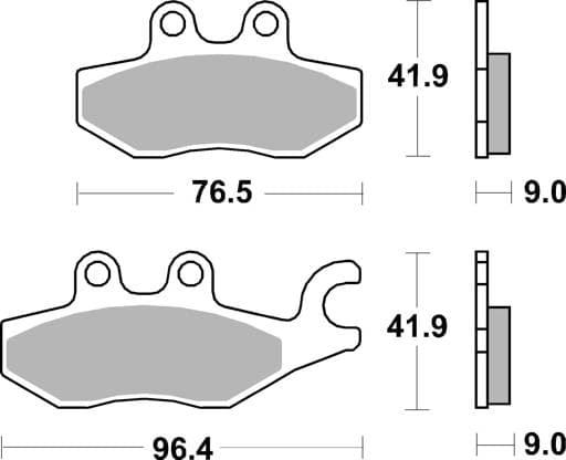 SBS Ceramic Scooter Front / Rear Brake Pads - 187HF