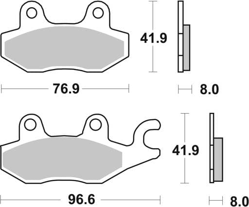 SBS Dual Sinter Racing Front Brake Pads - 638DS