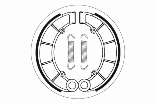 SBS Front / Rear Brake Shoes - 2027