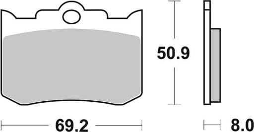 SBS HD Carbon Tech Road Front / Rear Brake Pads - 678H.CT