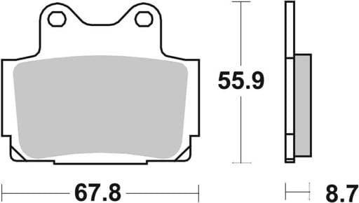 SBS Dual Carbon Classic Road Race Brake Pads - 570DCC