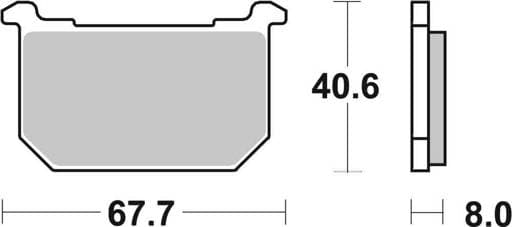 SBS Dual Carbon Classic Road Race Brake Pads - 539DCC