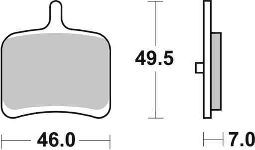 SBS HD Sintered Road Rear Brake Pads - 857H.LS