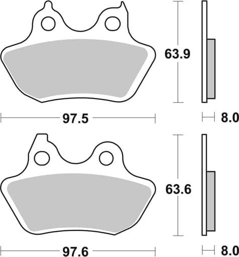 SBS HD Carbon Tech Road Front / Rear Brake Pads - 846H.CT