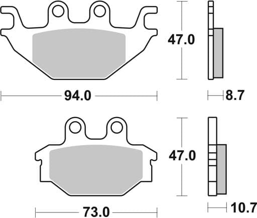SBS Ceramic Front / Rear Brake Pads - 810HF