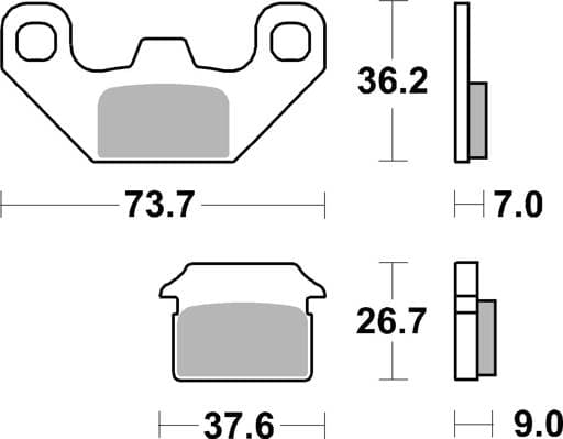 SBS Ceramic Scooter Front / Rear Brake Pads - 213HF