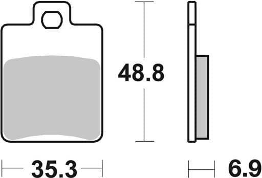 SBS Ceramic Scooter Front / Rear Brake Pads - 142HF
