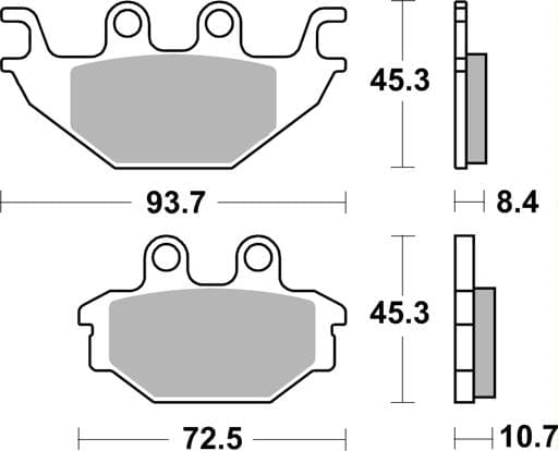 SBS HD Ceramic Front / Rear Brake Pads - 930H.HF