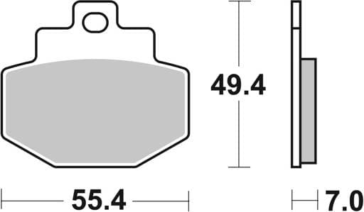 SBS Ceramic Scooter Front / Rear Brake Pads - 166HF