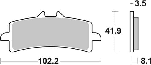 SBS Dual Sinter Racing Front Brake Pads - 841DS
