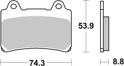SBS Dual Carbon Classic Road Race Brake Pads - 613DCC