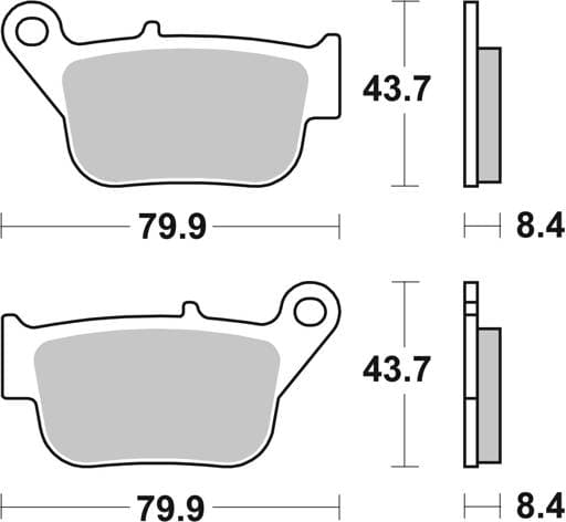 SBS Ceramic Scooter Front / Rear Brake Pads - 221HF