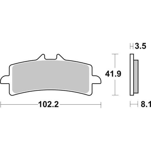 SBS Dual Sinter Racing Front Brake Pads - 841DS2