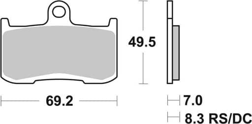 SBS Dual Carbon Racing Front Brake Pads - 782DC