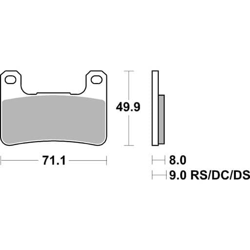 SBS Dual Sinter Racing Front Brake Pads - 806DS