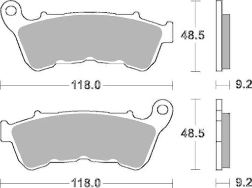 SBS HD Carbon Tech Road Front / Rear Brake Pads - 934H.CT