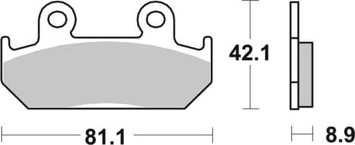 SBS Dual Carbon Classic Road Race Brake Pads - 593DCC
