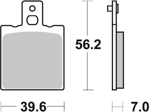 SBS Dual Carbon Classic Road Race Brake Pads - 519DCC