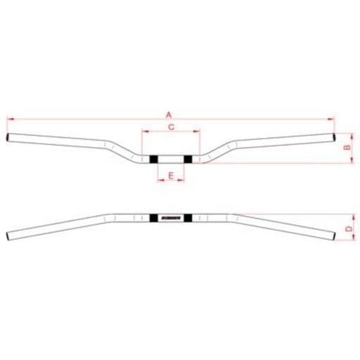 Accossato HB179 Aluminium 22mm Green Anodised Handlebar