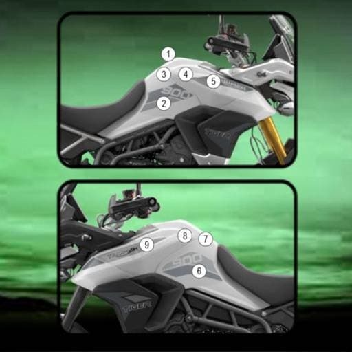 Eazi-Guard Triumph Tiger 900 GT/850 Sport Gloss Tank Protection Film