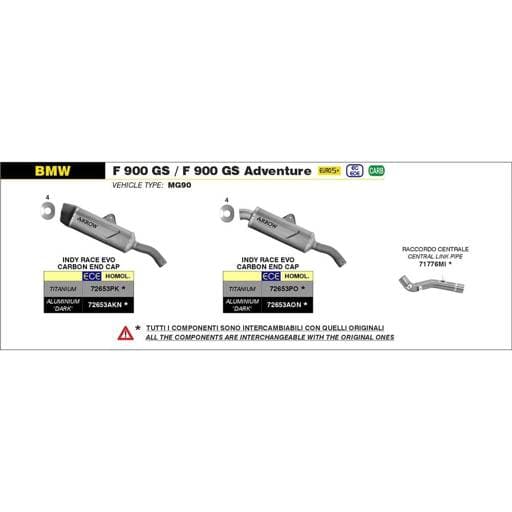 Arrow BMW Non-Cat Stainless Link Pipe