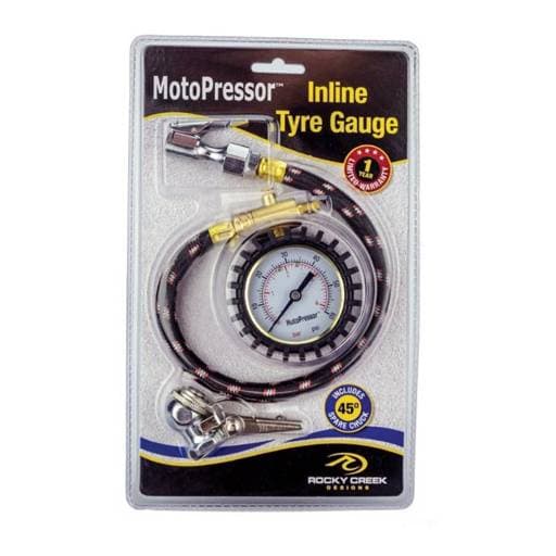 MotoPressor Tyre Gauge with Spare Chuck