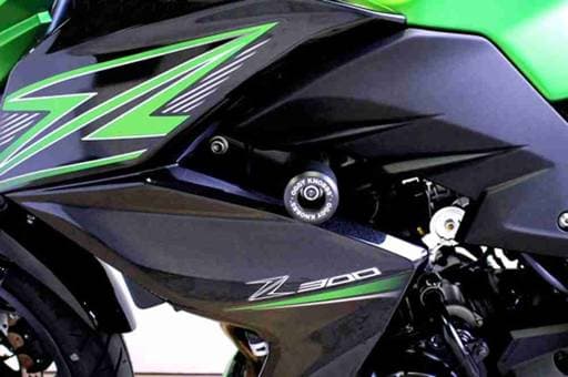 Oggy Knobbs Kawasaki Z300 13-18 Black Frame Slider Kit