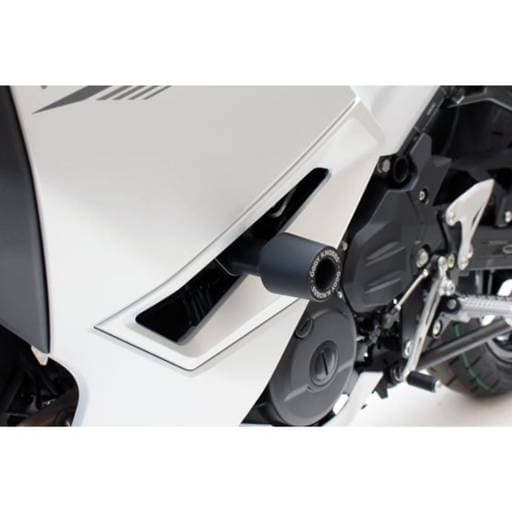 Oggy Knobb Kawasaki Ninja 500 White Frame Slider Kit