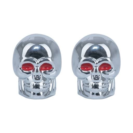 Oxford Skull Silver Valve Caps